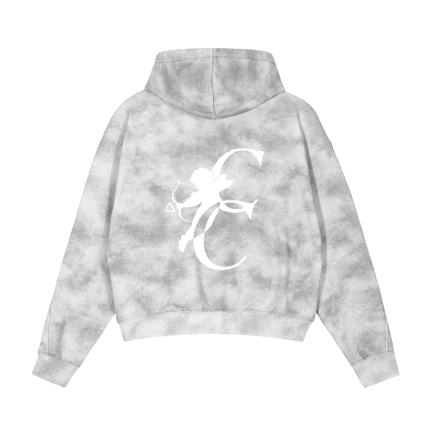 LCC Grey Washed Zip-Up Fleece Hoody